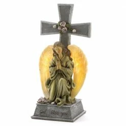Zingz & Thingz 4.25 in. x 4.75 in. x 10.75 in. Blessed Cross Solar Light