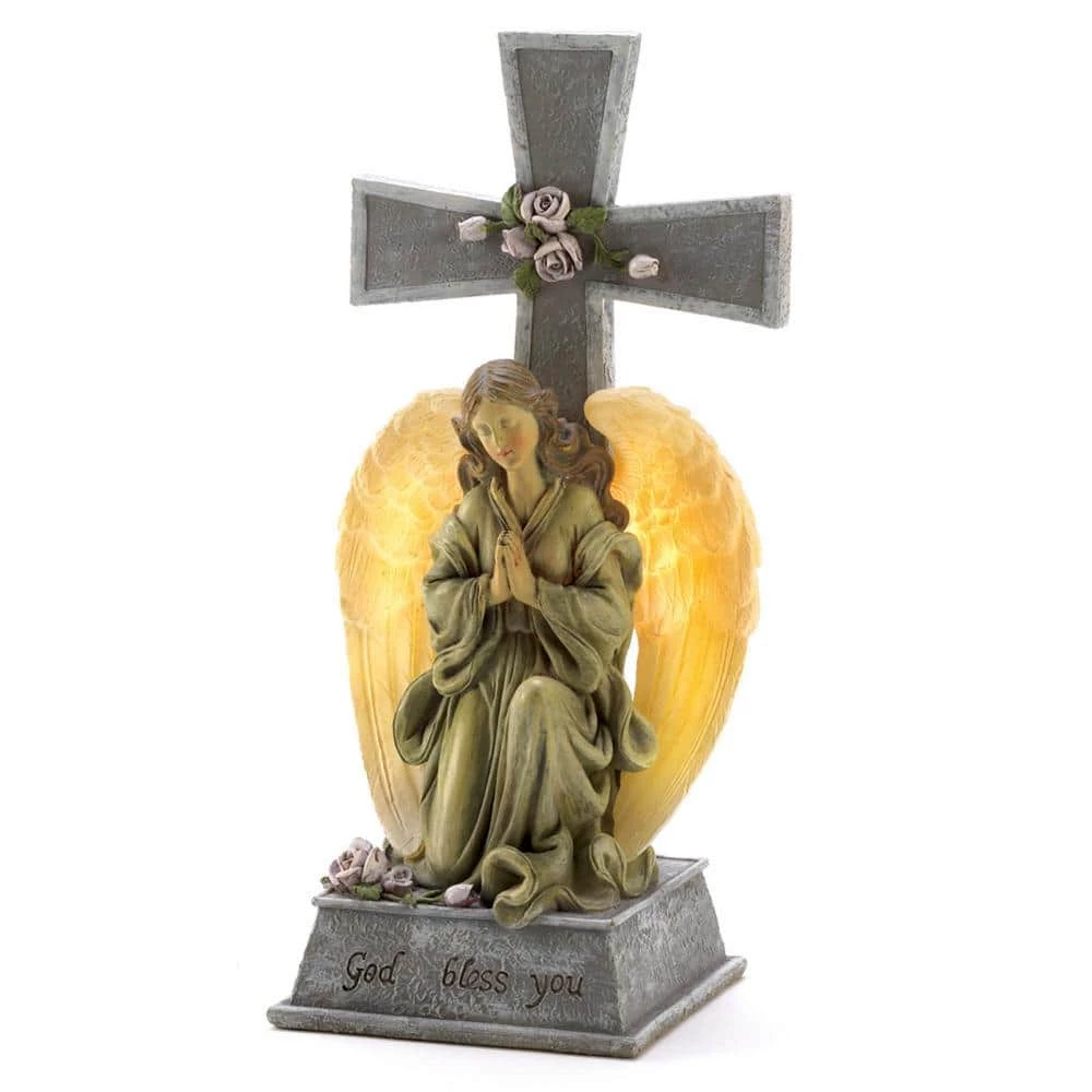 Zingz & Thingz 4.25 in. x 4.75 in. x 10.75 in. Blessed Cross Solar Light