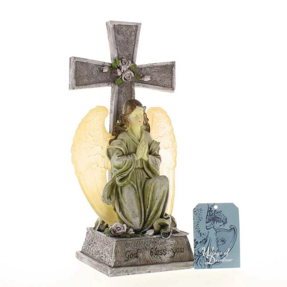 Zingz & Thingz 4.25 in. x 4.75 in. x 10.75 in. Blessed Cross Solar Light - Image 3