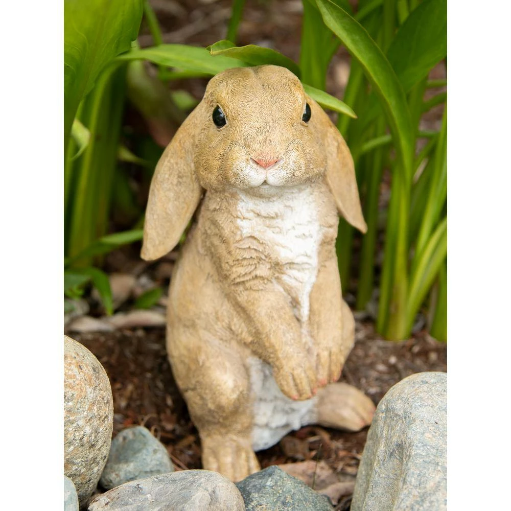 Zingz & Thingz 4.75 in. x 5 in. x 9.25 in. Curious Rabbit Garden Statue - Image 4