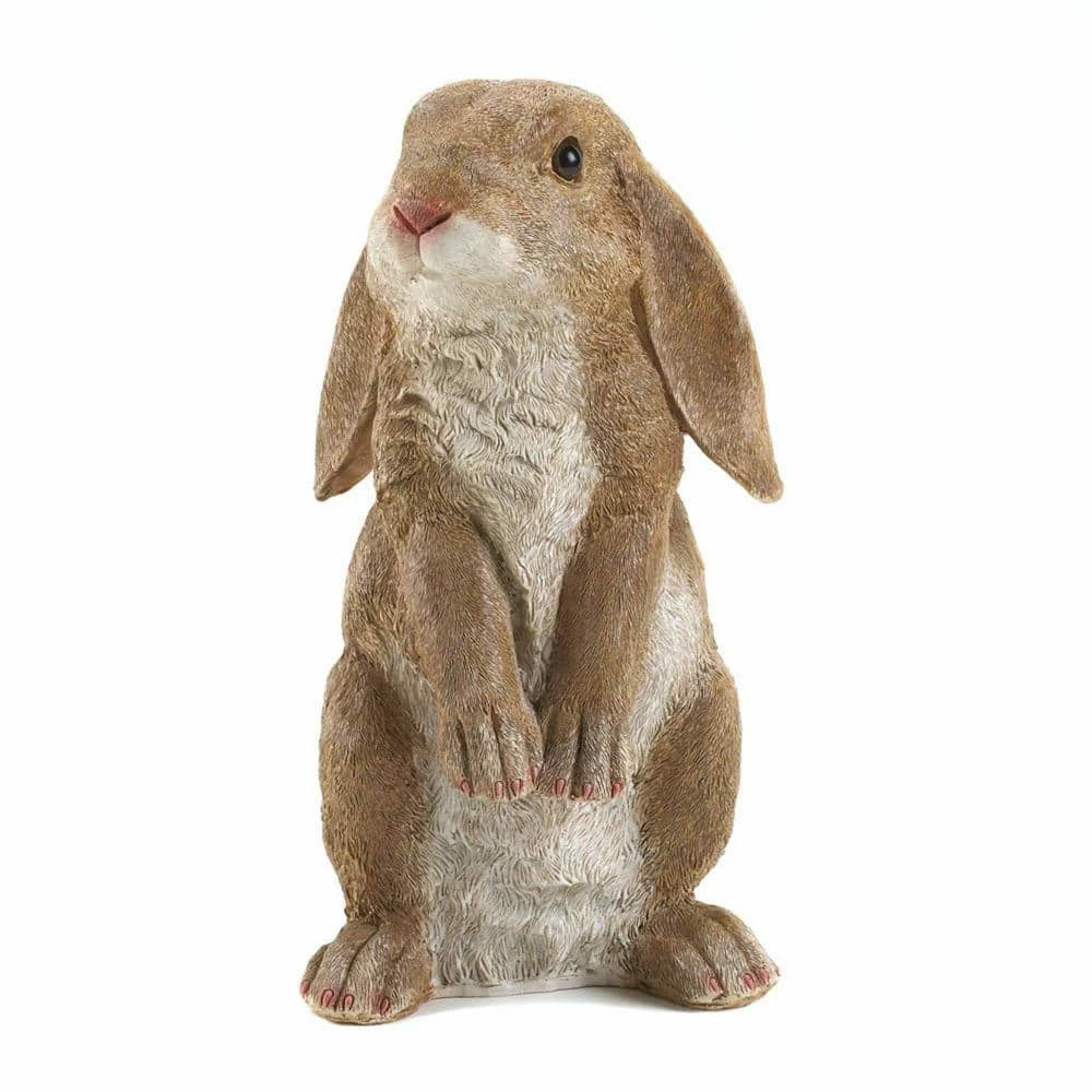 Zingz & Thingz 4.75 in. x 5 in. x 9.25 in. Curious Rabbit Garden Statue