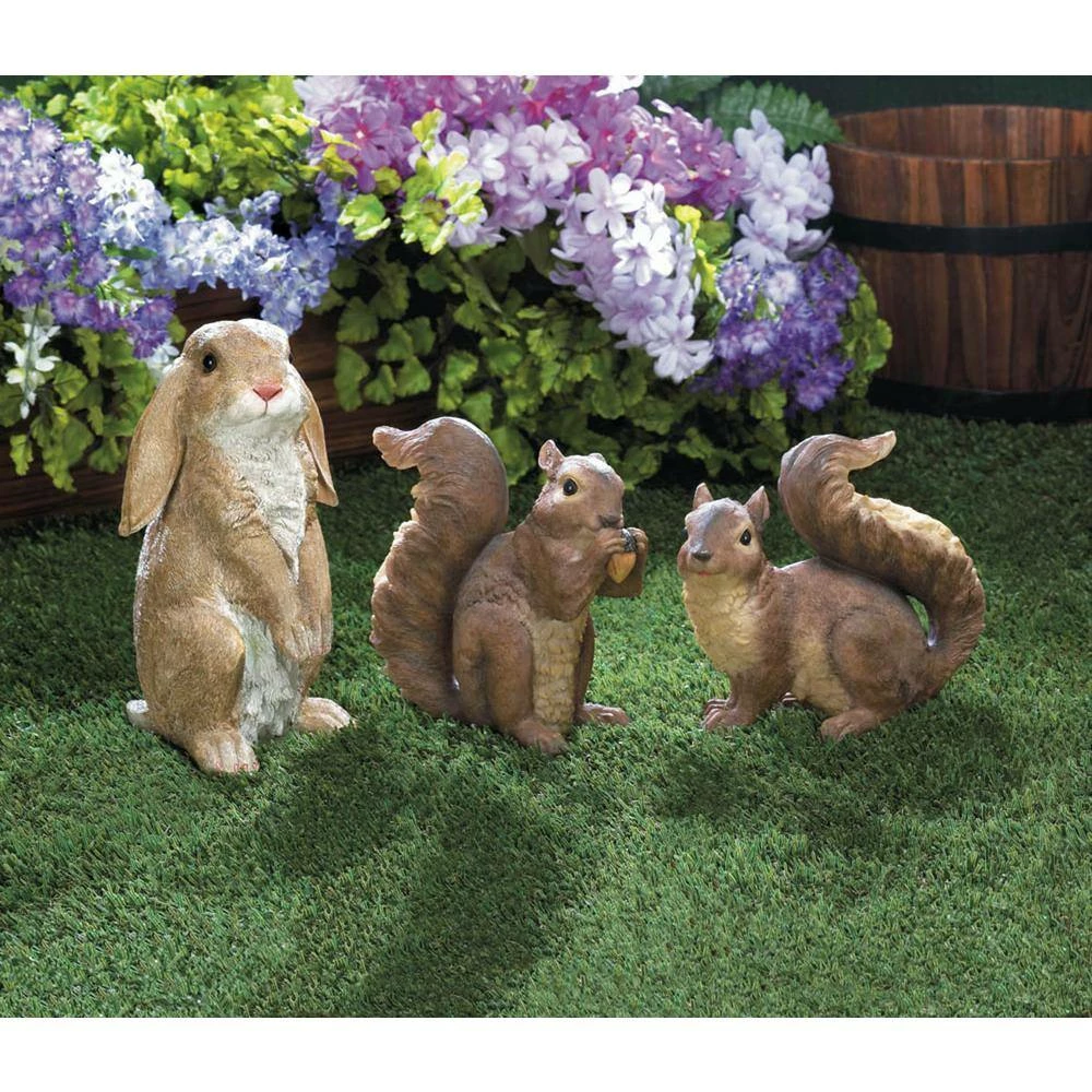 Zingz & Thingz 4.75 in. x 5 in. x 9.25 in. Curious Rabbit Garden Statue - Image 2