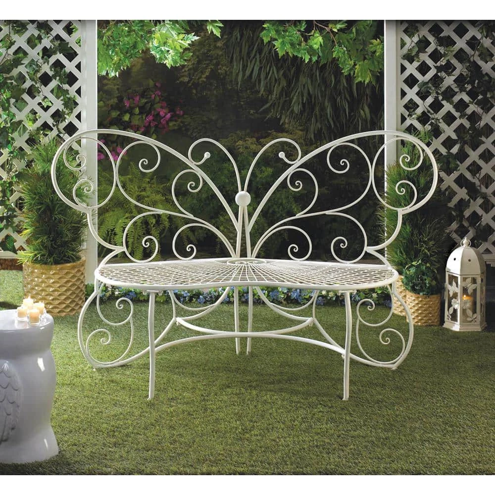 Zingz & Thingz 60.5 in. x 24.25 in. x 38.75 in. Butterfly Garden Bench - Image 3