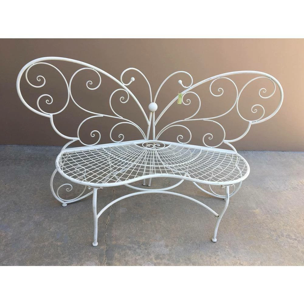 Zingz & Thingz 60.5 in. x 24.25 in. x 38.75 in. Butterfly Garden Bench - Image 2