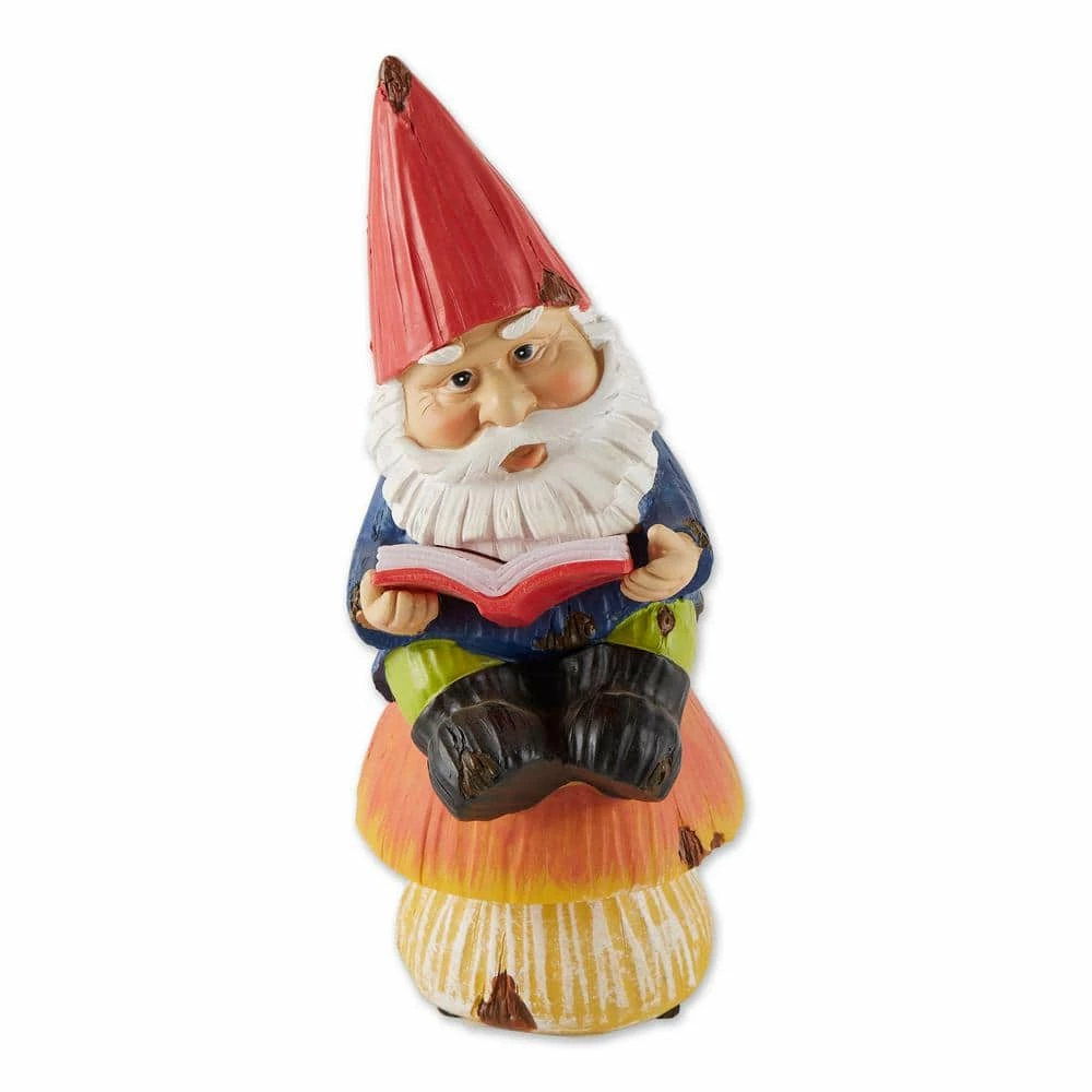 Zingz & Thingz Bookworm Gnome Solar Statue