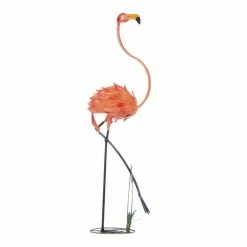 Zingz & Thingz 16 in. x 16 in. x 47.5 in. Standing Flamingo Garden Decor