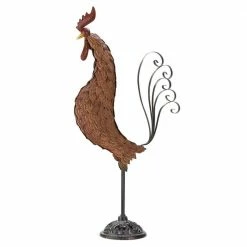 Zingz & Thingz 15 in. x 6 in. x 31 in. Metal Sculpture Rooster