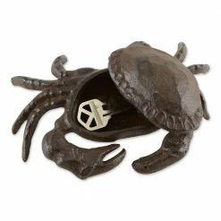 Zingz & Thingz 6.25 in. x 4.37 in. x 2.25 in. Secure Cast Iron Crab Secret Key Holder