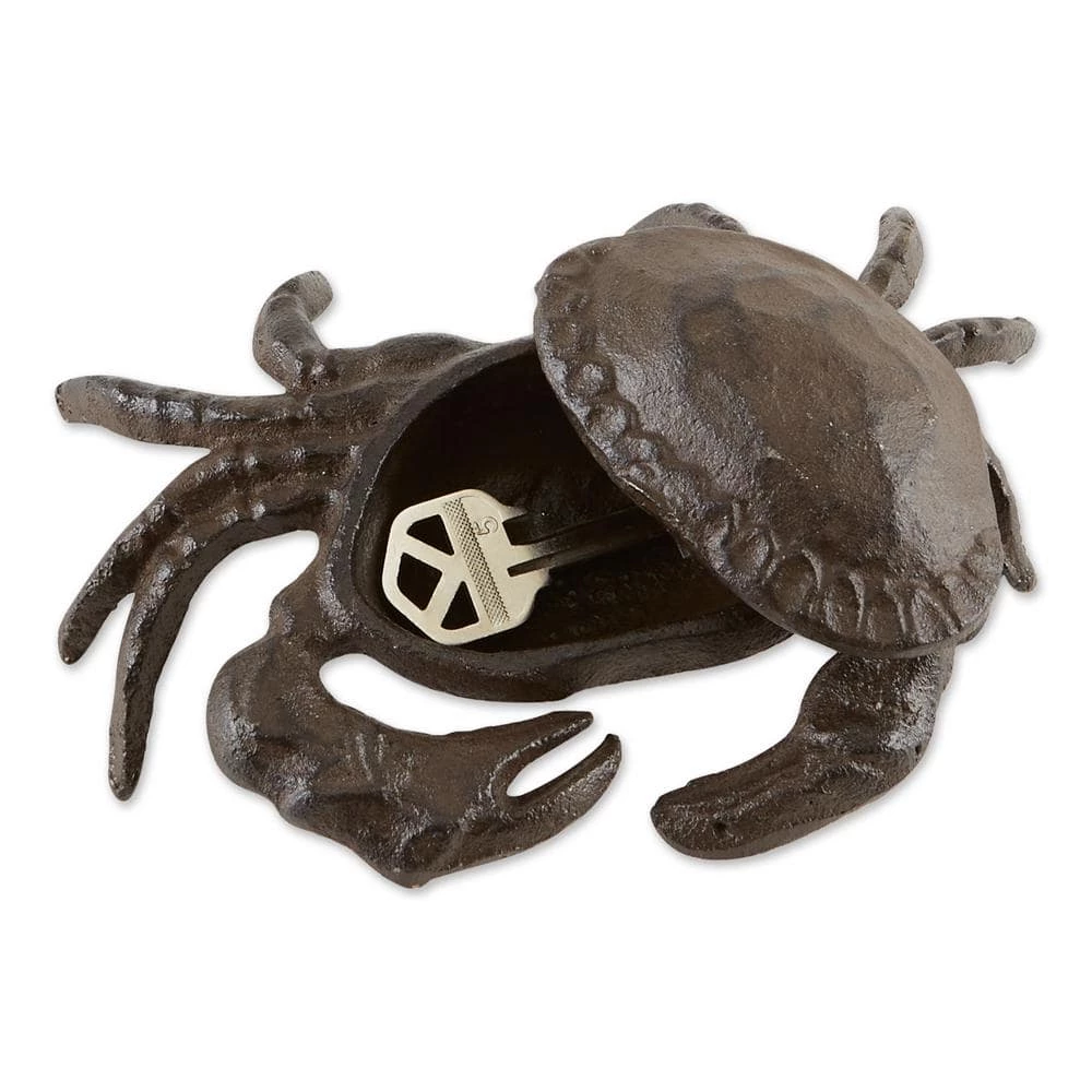 Zingz & Thingz 6.25 in. x 4.37 in. x 2.25 in. Secure Cast Iron Crab Secret Key Holder