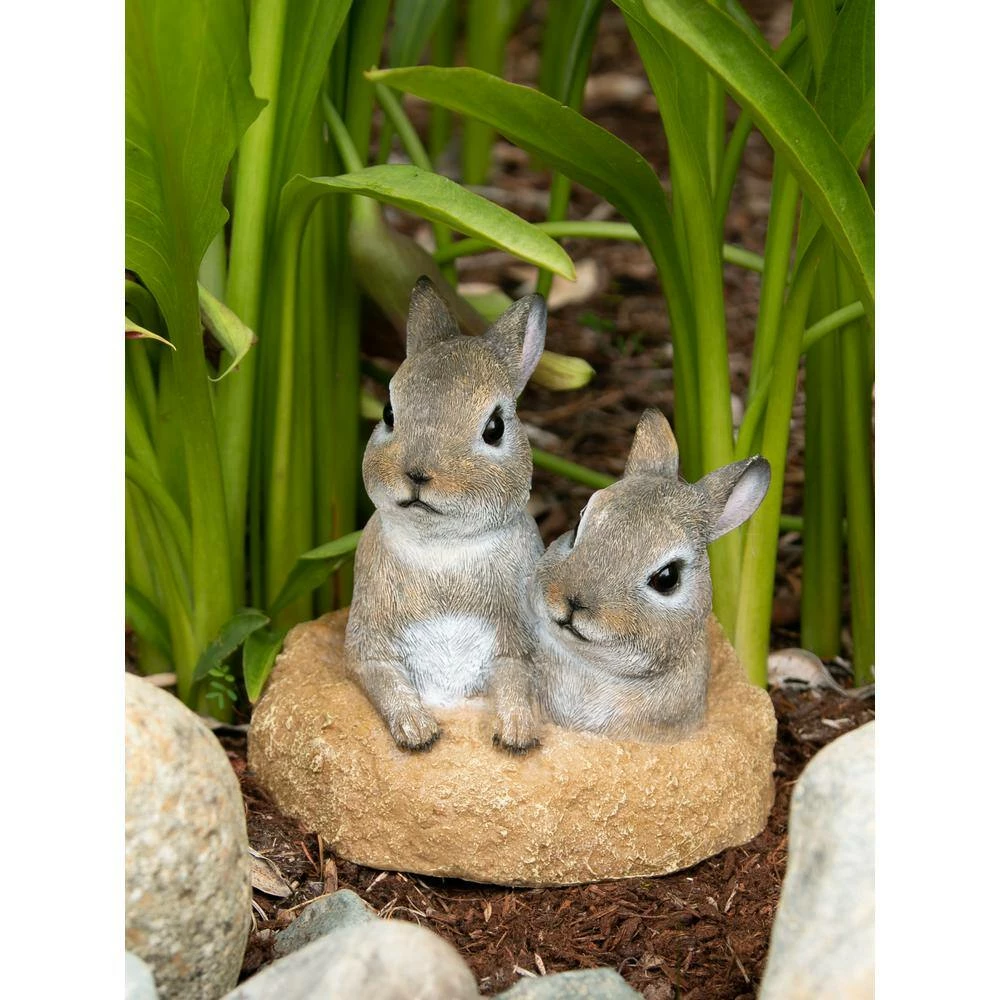 Zingz & Thingz 6.5 in. in. x 5.5 in. in. x 6 in. Peek-A-Boo Garden Bunnies Decor - Image 4