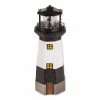 Zingz & Thingz 5.12 in. x 5.12 in. x 15.25 in. Spinning Solar Powered Light house
