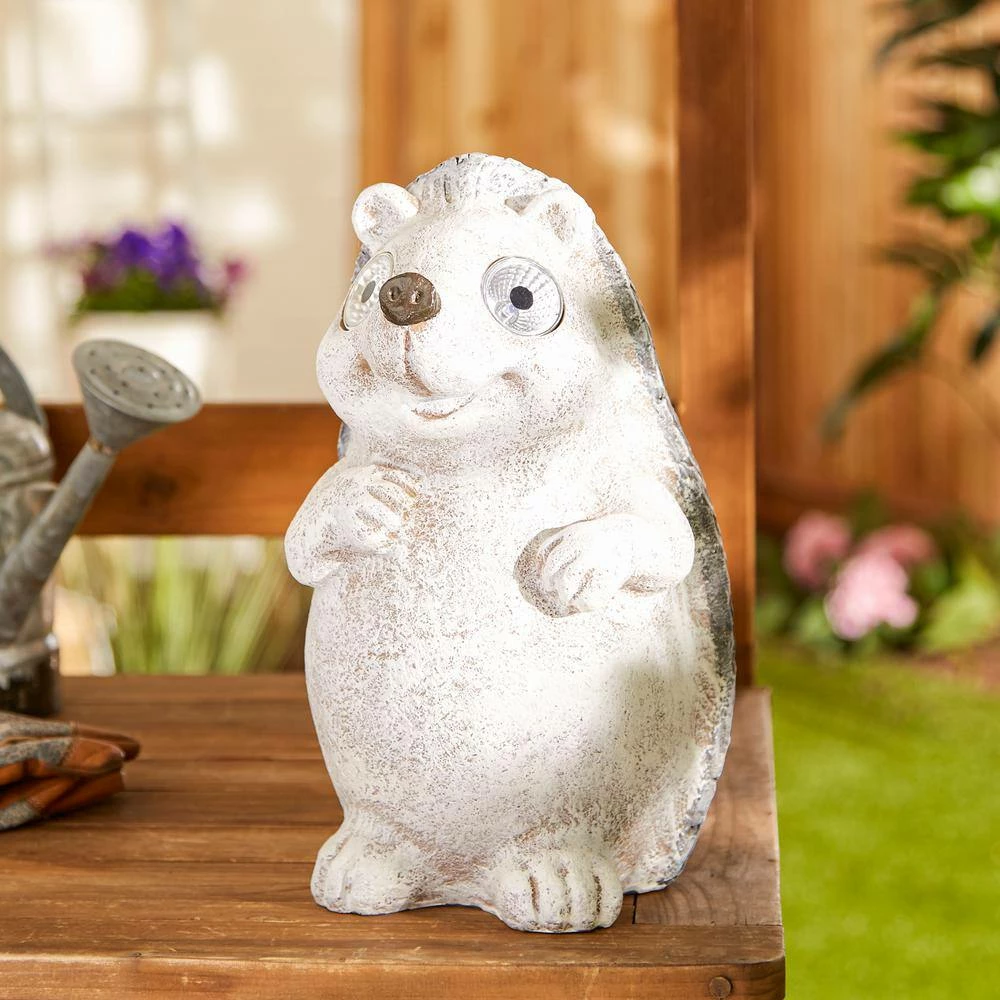 Zingz & Thingz 8 in. x 8.5 in. x 12 in. Solar Hedgehog Statue - Image 6