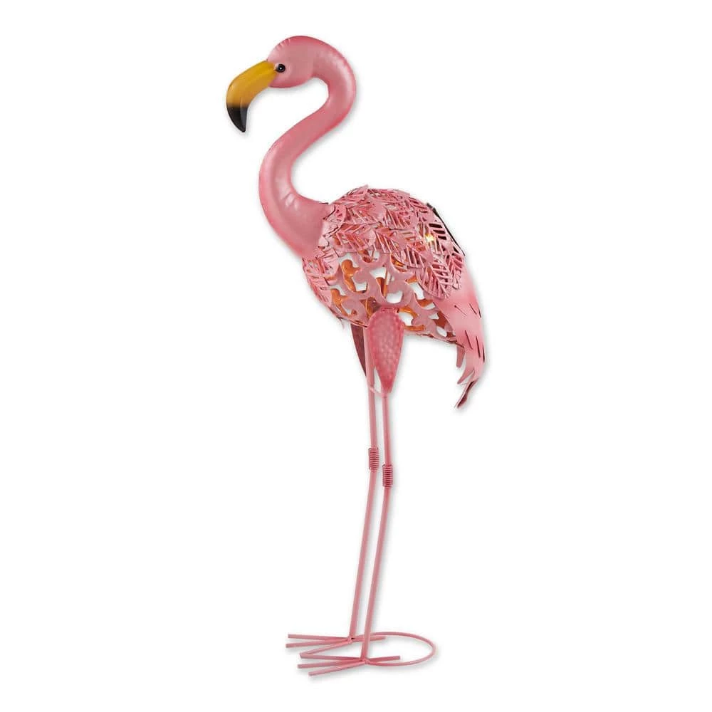 Zingz & Thingz Standing Tall Solar Flamingo Statue