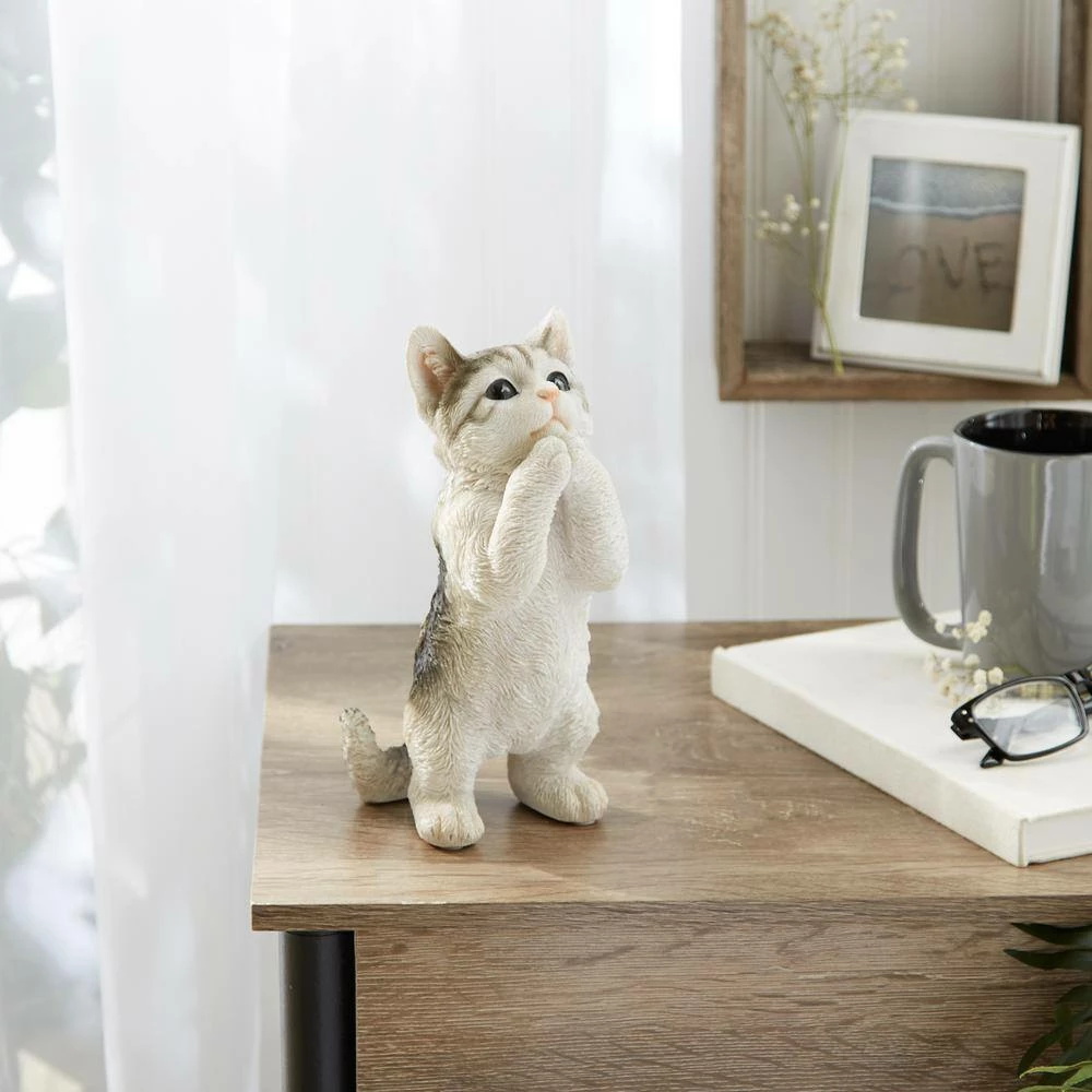 Zingz & Thingz 4.75 in. x 5 in. x 9 in. Pretty Please Cat Figurine - Image 5