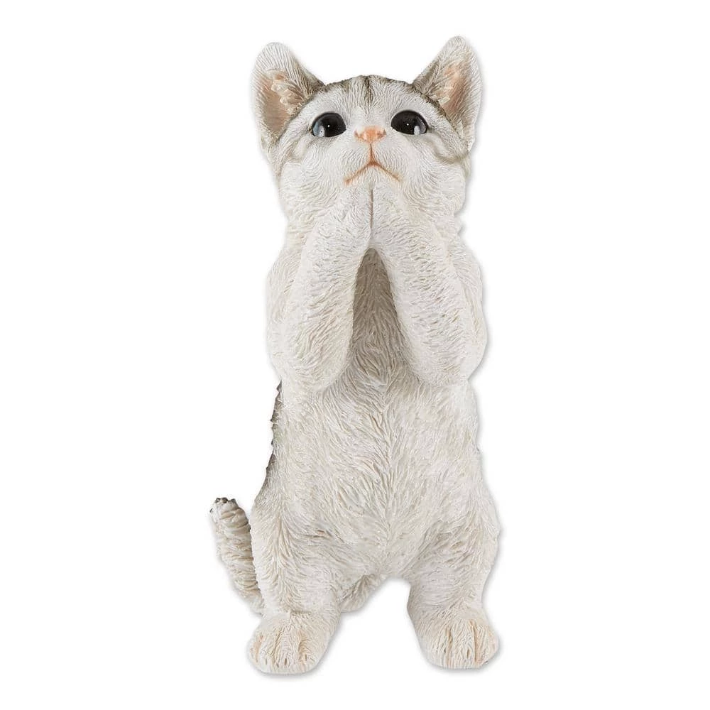 Zingz & Thingz 4.75 in. x 5 in. x 9 in. Pretty Please Cat Figurine