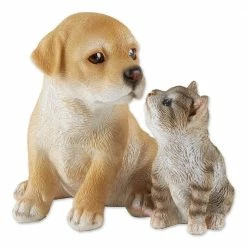 Zingz & Thingz 6.5 in. x 5 in. x 5.5 in. Best Buds Puppy and Kitten Figurine