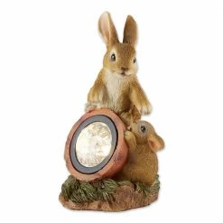 Zingz & Thingz 4.5 in. x 3.75 in. x 7 in. Rabbit with Solar Light