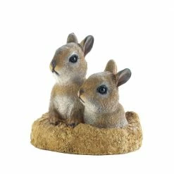 Zingz & Thingz 3.5 in. x 4.25 in. x 5 in. Bunny Hugging Carrot Garden Figurine