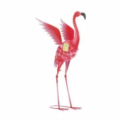 Zingz & Thingz 17 in. x 10 in. x 27.5 in. Flying Flamingo Metal Decor