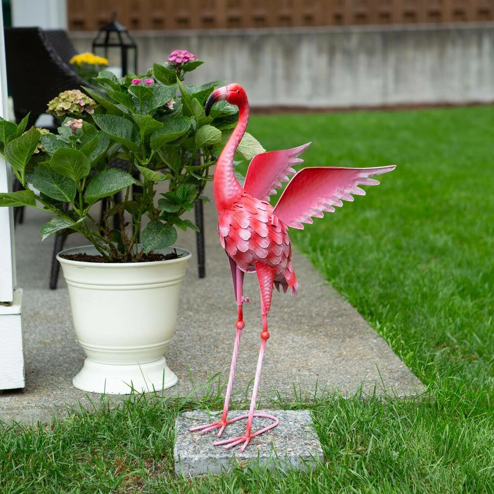 Zingz & Thingz 13 in. x 17 in. x 34.5 in. Large Flying Flamingo - Image 4