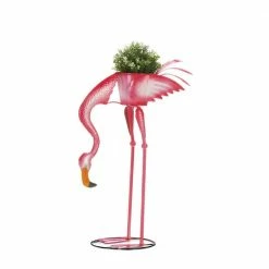 Zingz & Thingz 8.75 in. x 10.5 in. x 35.62 in. Tropical Tango Flamingo Statue