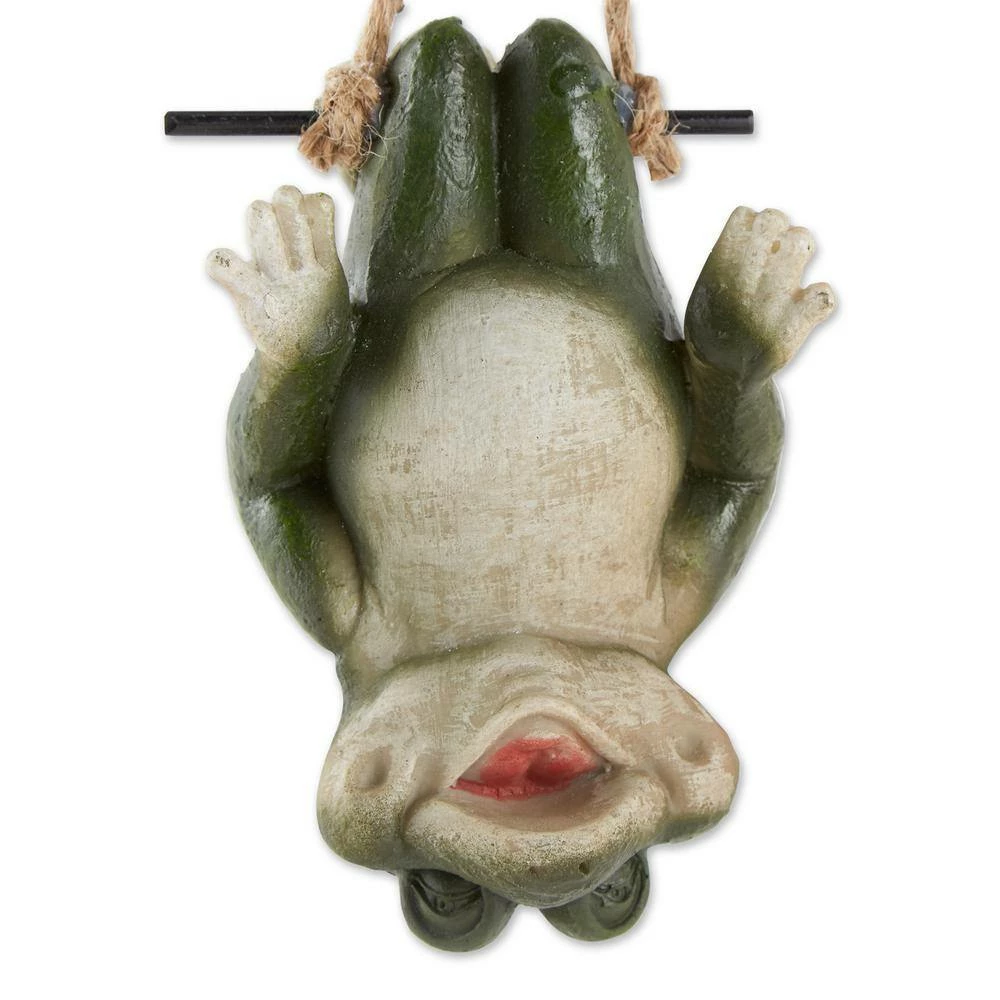 Zingz & Thingz 3.25 in. x 3 in. x 30.25 in. Frolicking Frogs Hanging Decoration - Image 5