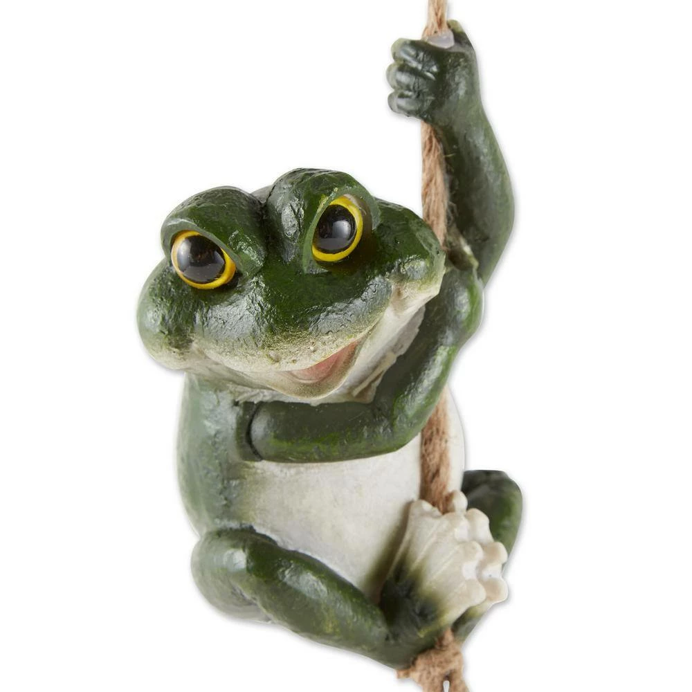 Zingz & Thingz 3.25 in. x 3 in. x 30.25 in. Frolicking Frogs Hanging Decoration - Image 3