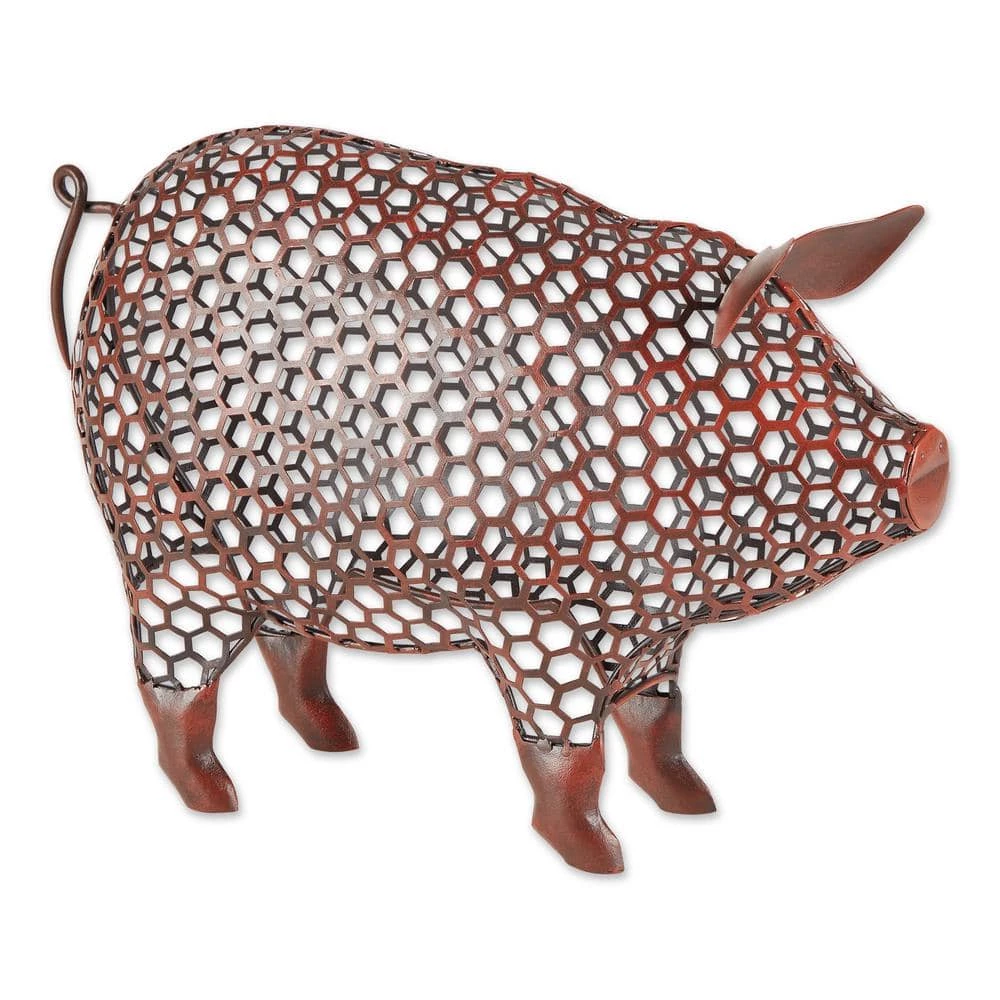 Zingz & Thingz Chicken Wire Pig Sculpture