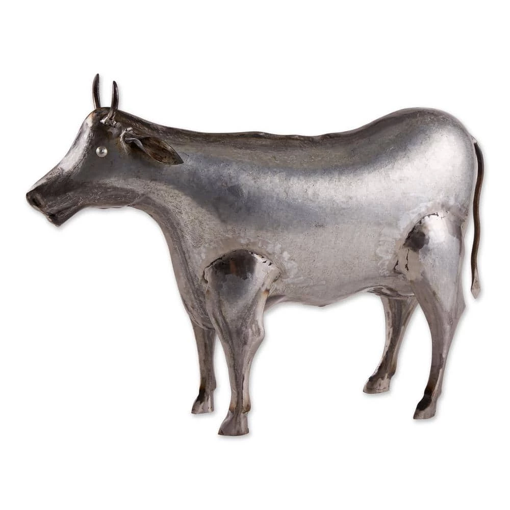 Zingz & Thingz Galvanized Cow Sculpture