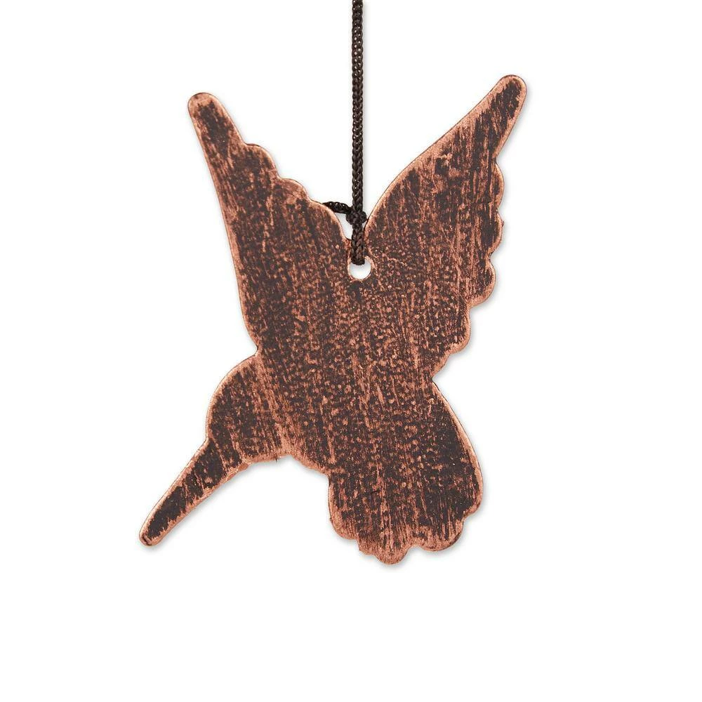 Zingz & Thingz 5 in. x 5 in. x 34 in. Fluttering Iron Hummingbirds Chimes - Image 3