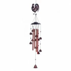 Zingz & Thingz Rooster Bell Wind Chimes 4.75 in. x 4.75 in. x 35 in.