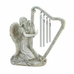Zingz & Thingz 9 in. x 5 in. x 10.5 in. Angel Harp Wind Chime