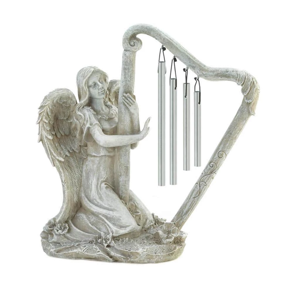 Zingz & Thingz 9 in. x 5 in. x 10.5 in. Angel Harp Wind Chime