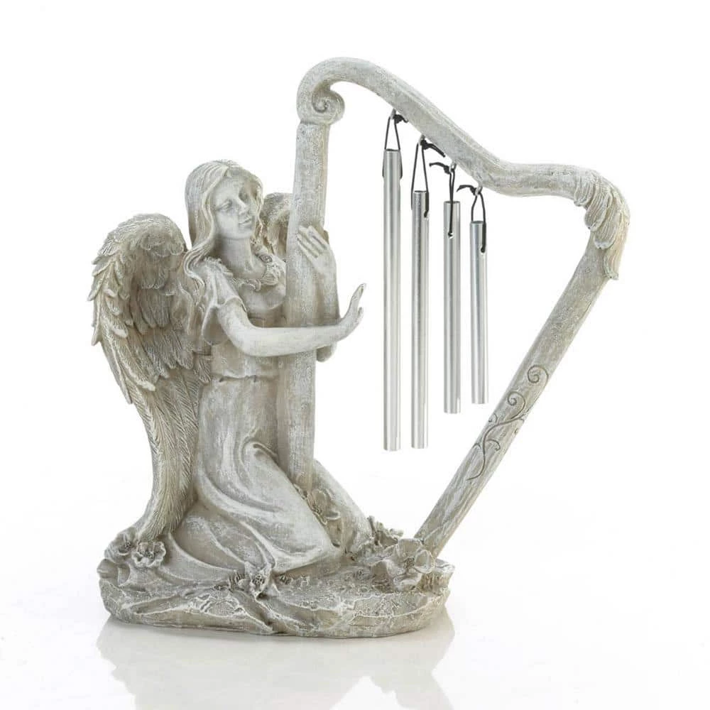Zingz & Thingz 9 in. x 5 in. x 10.5 in. Angel Harp Wind Chime - Image 2